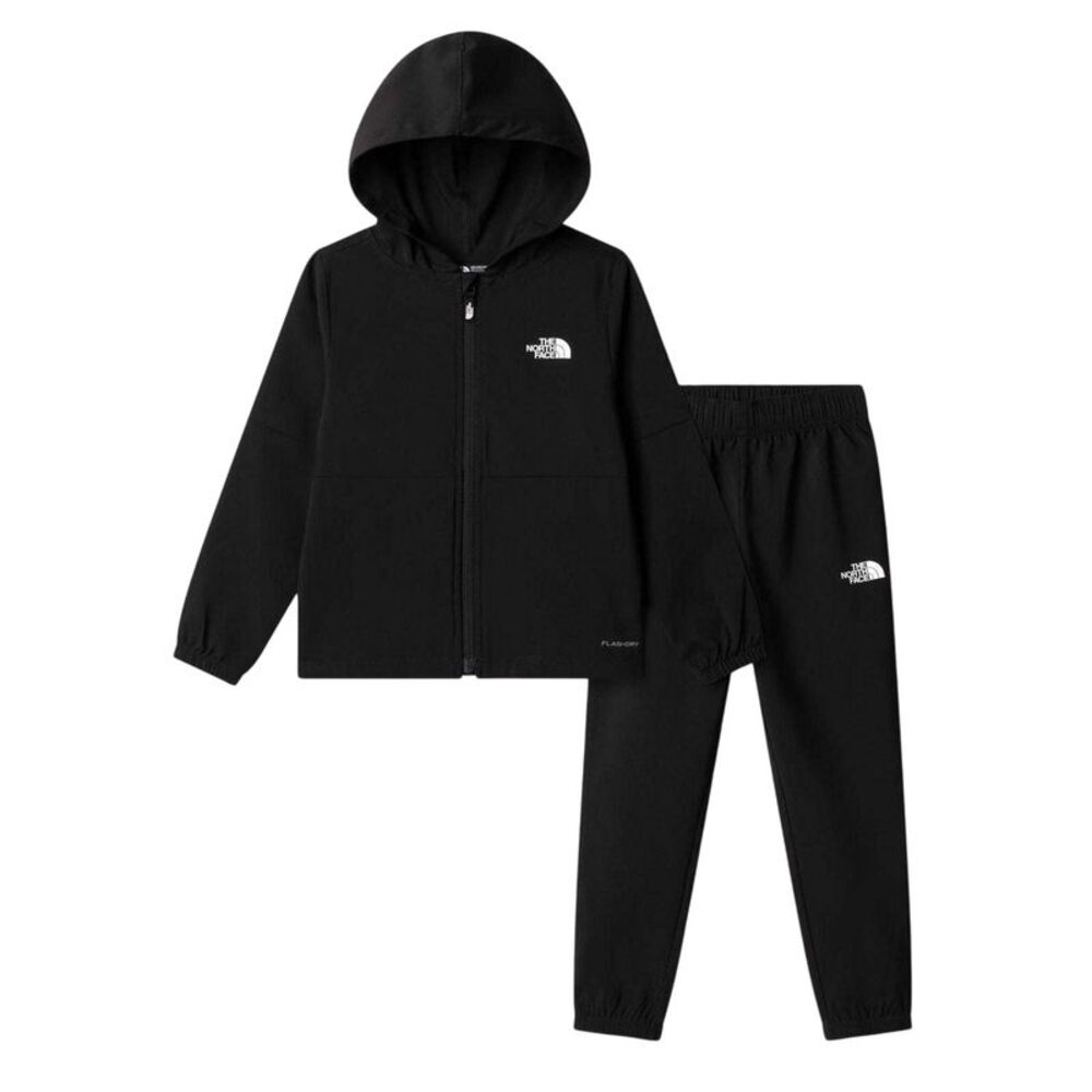 The North Face Childrens/Kids Logo Long-Sleeved Hoodie & Bottom Set / Black